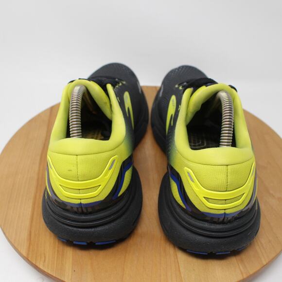 Brooks Shoes Mens 9 Ghost 15 Running Sneakers Black Yellow Comfort Athleisure - Picture 5 of 12